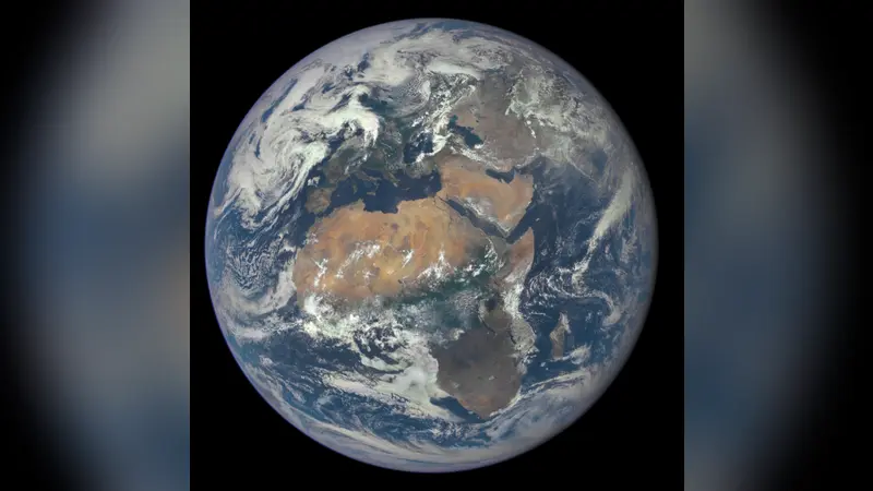 Africa and Europe from a Million Miles Away
