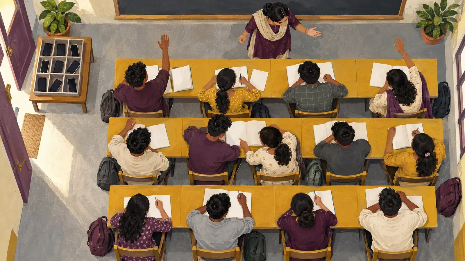 Classroom phone ban improved student performance in India