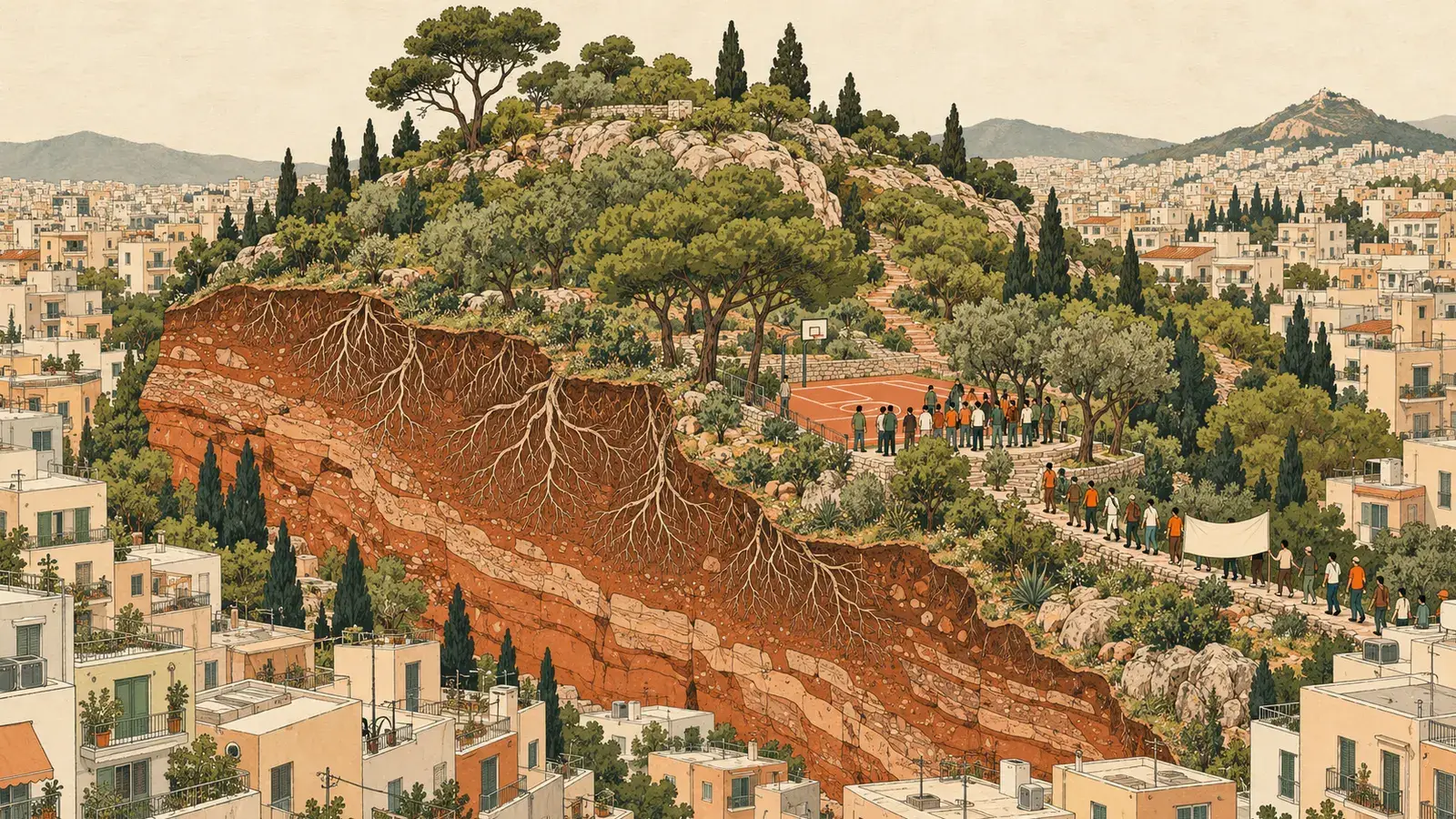 Rally and march for Strefi Hill in Exarchia