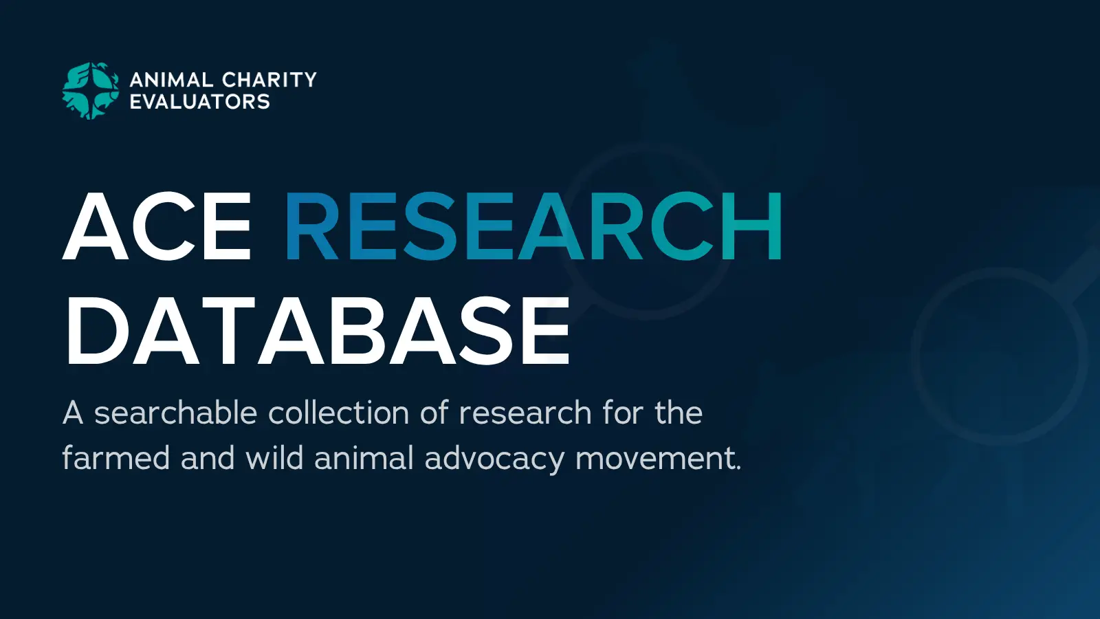 ACE launches new research database for animal advocacy
