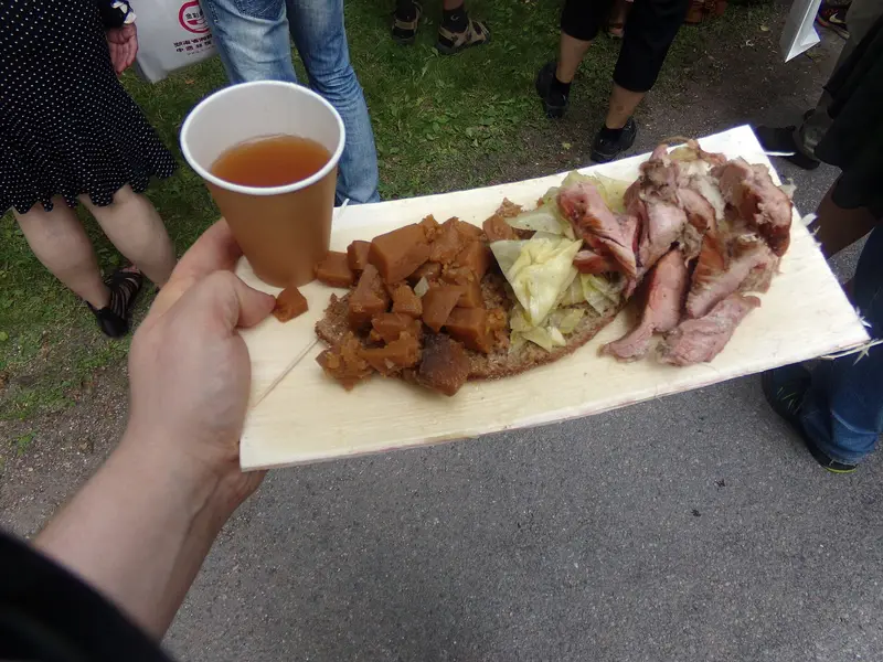 Medieval meal at Medieval themed event in Vantaa