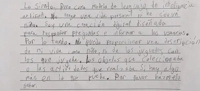 ChatGPT Spanish homework