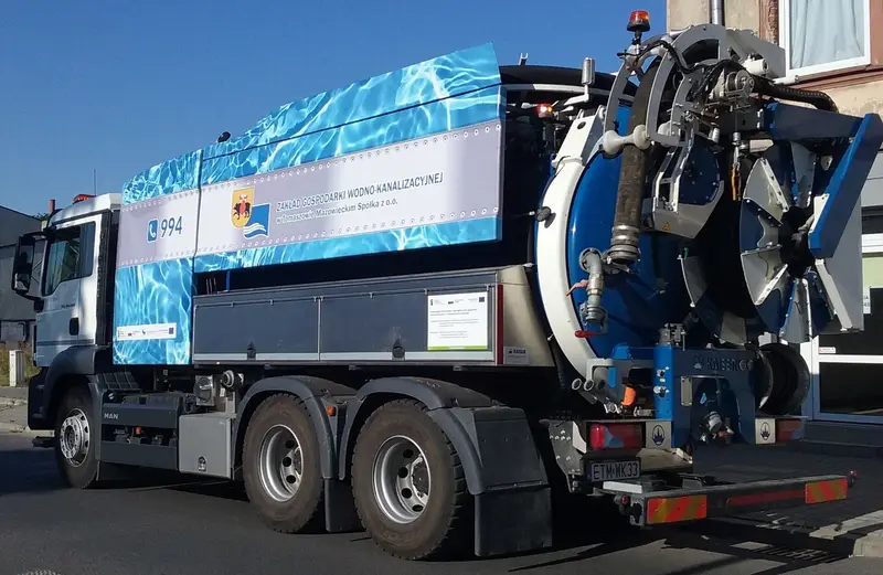Vacuum truck in Tomaszów Mazowiecki, Poland