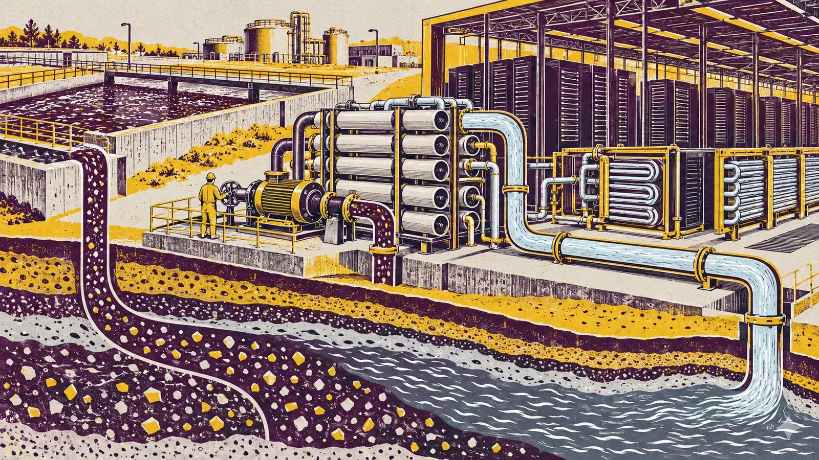 Salt water for cooling data centers through desalination